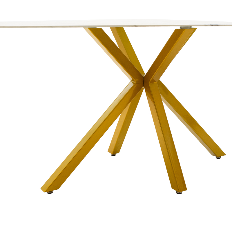 Трапезна маса мраморна шарка-златисто