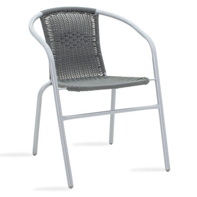 Градински стол Оби метал - цвят сив