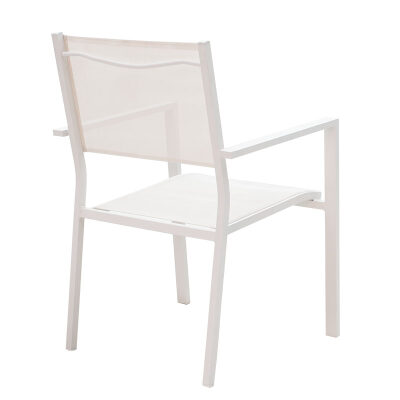 Алуминиево-текстилен градински стол Моли - бял
