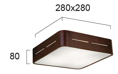 Плафон Венге 280X280 Terry