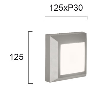 Стенна лампа Led D:125X125 Leros Plus