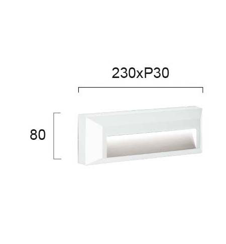 Стенна лампа бяла Led L:230 Leros Plus