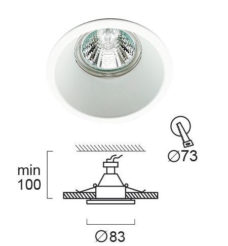 Кръгло осветително тяло да вграждане