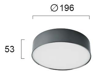 Плафон Черен D:196 Jaxon