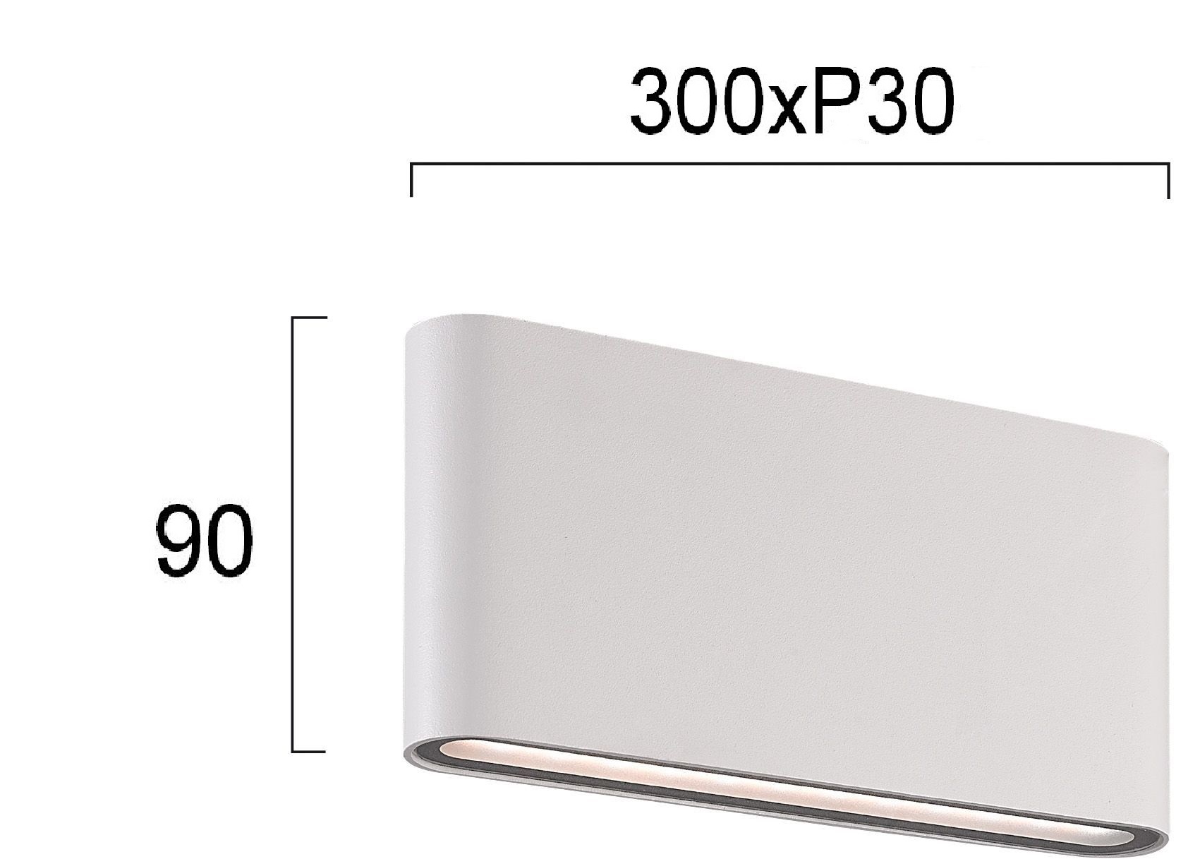 Стенна лампа Бяла L:300Argon