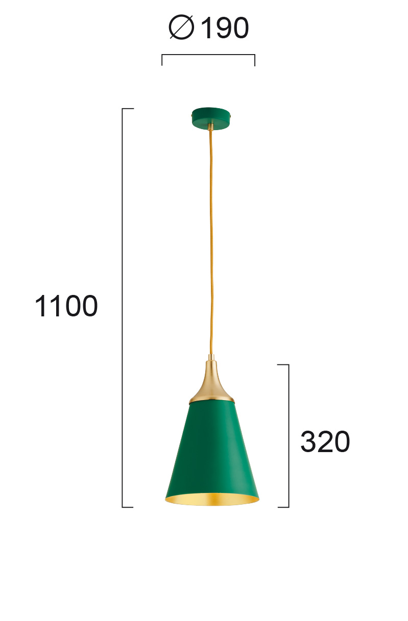 Пендел Светло зелен D:190 Menta