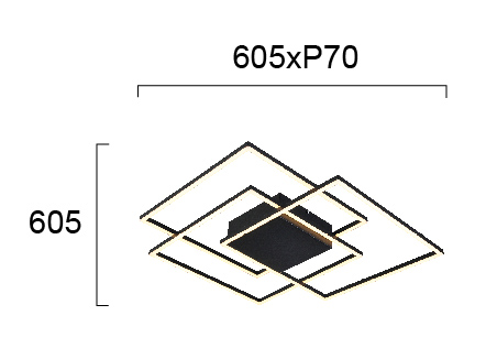 Плафон L:605 Daniel