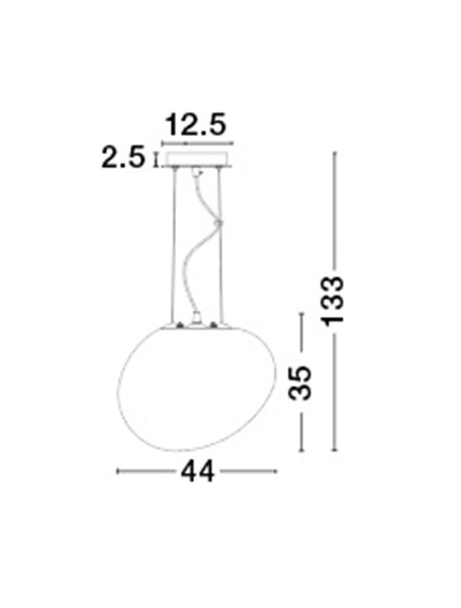Пендел  Ciottoli – бял/хром
