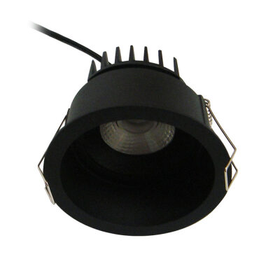 Черна вдлъбнатрегулируема кръгла рамка-LED модул TOP-SPOT