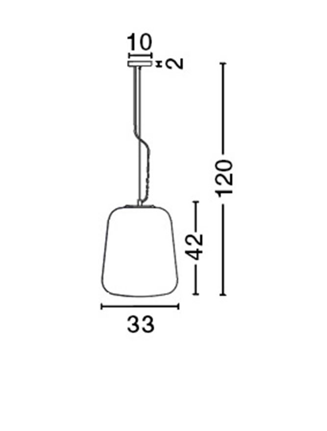 Пендел Oliverio – прозрачен/хром