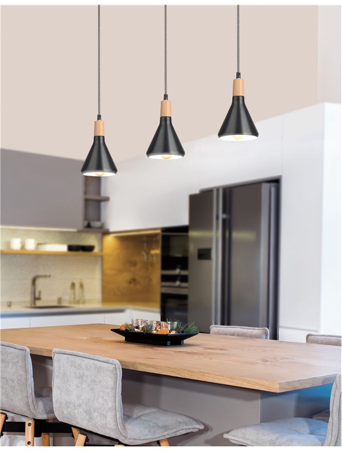 Пендел Venanzio – черен/ДЪРВЕСЕН