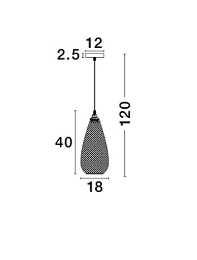 Пендел Boho – хром/прозрачен