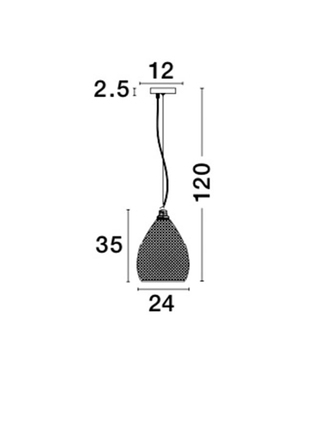 Пендел  Boho – хром/прозрачен