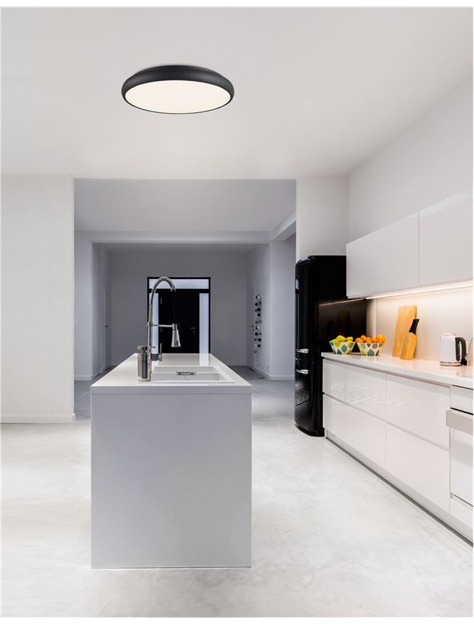 Плафониера Gap – черен/бял