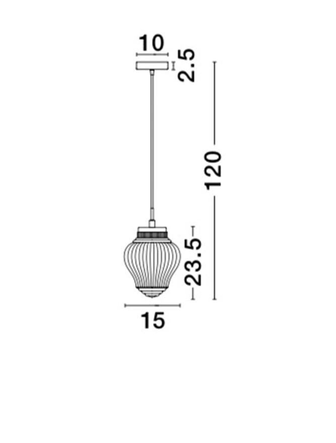 Пендел Nord – прозрачен/кафяв