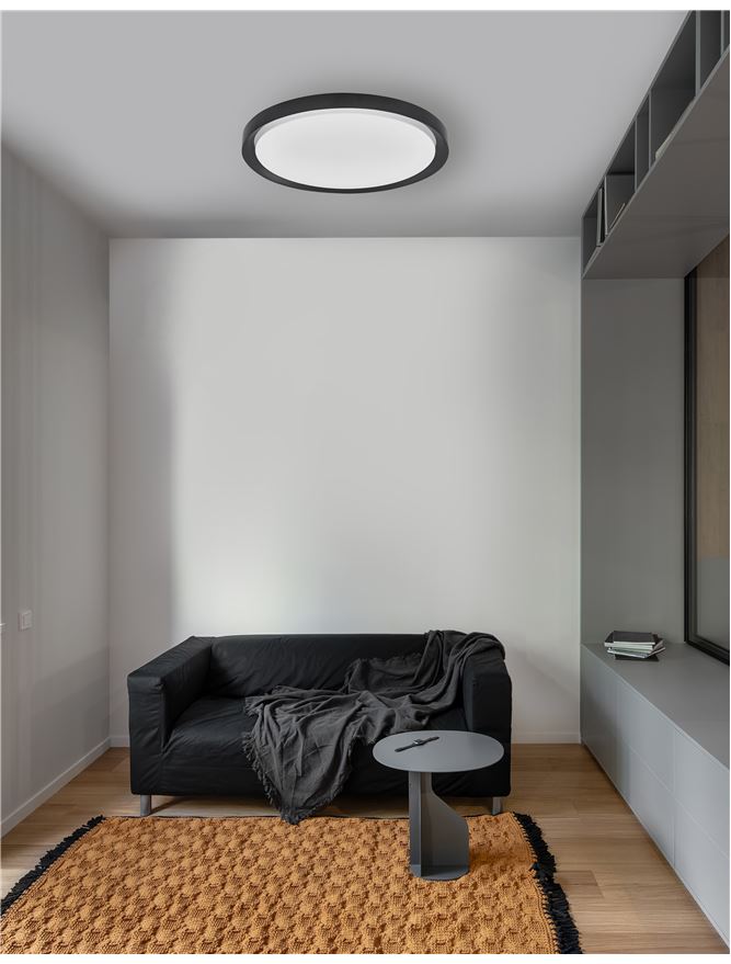 Плафониера TROY – черен/бял