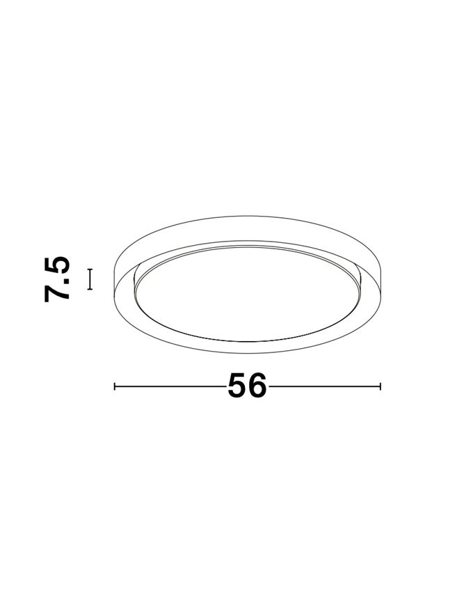 Плафониера TROY – черен/бял