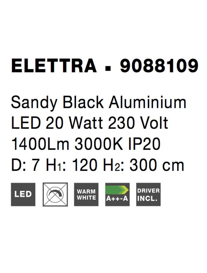 Пендел ELETTRA – черен/