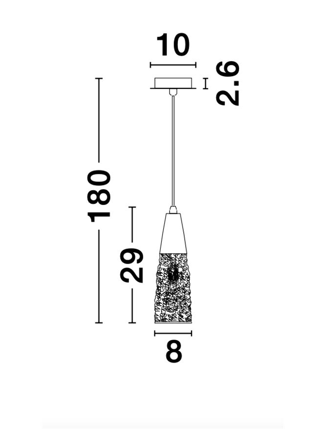 Пендел  KOVAC – злато/прозрачен