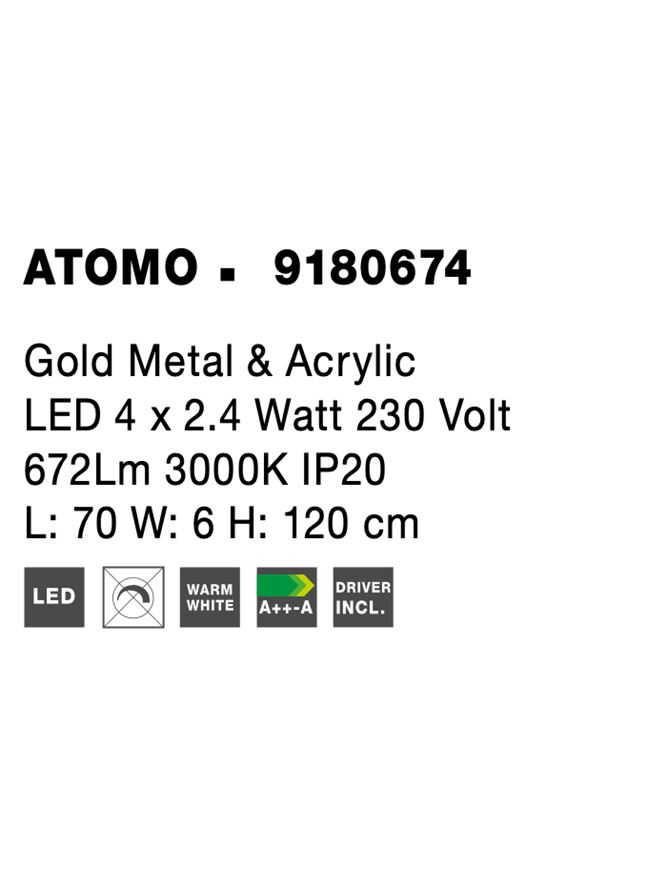 Полилей ATOMO – злато/