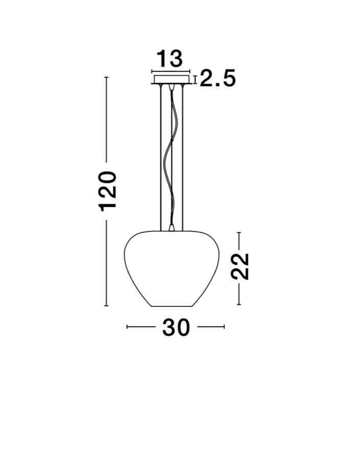 Пендел Nala – бял/хром