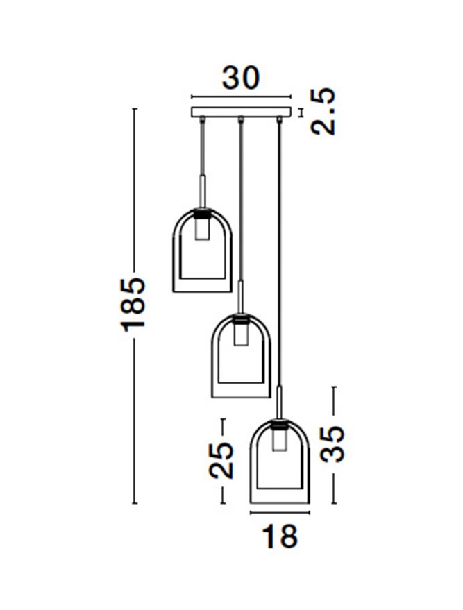 Полилей VELOR – прозрачен/черен