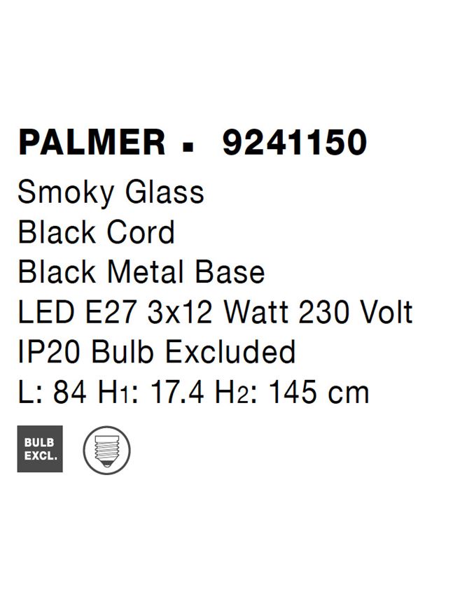 Полилей  PALMER – прозрачен/черен