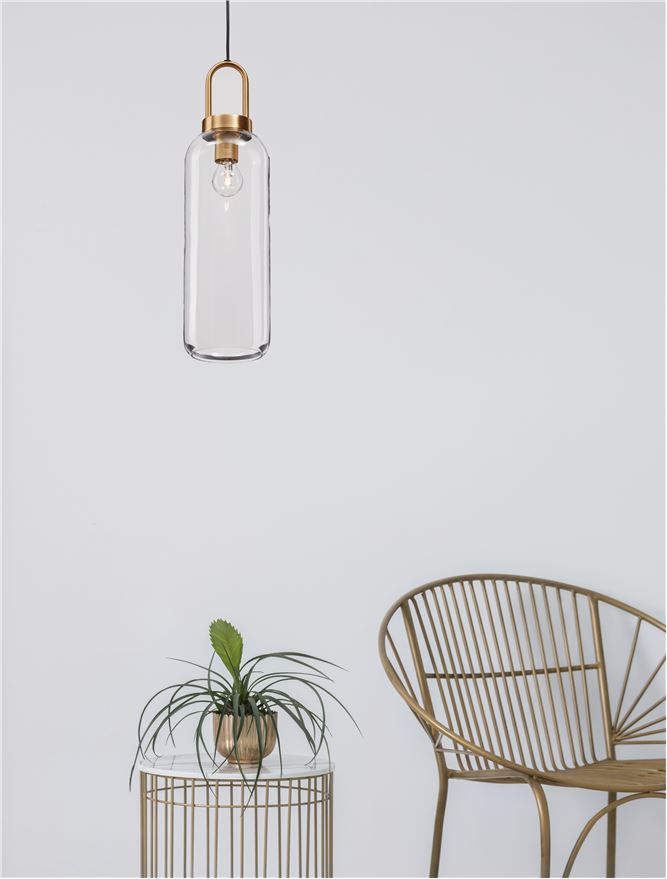 Пендел  IRVINE – прозрачен/злато