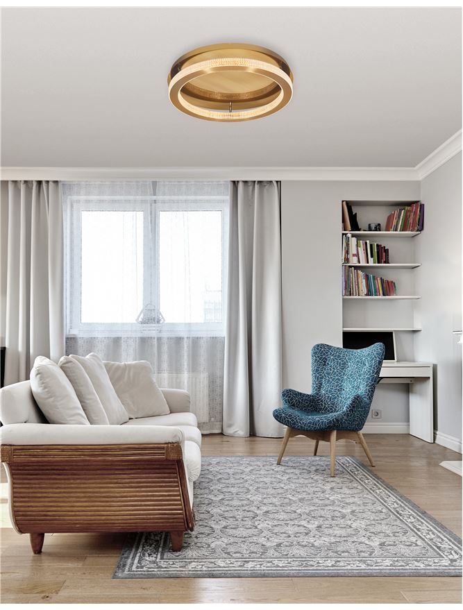 Плафониера FIORE – злато/