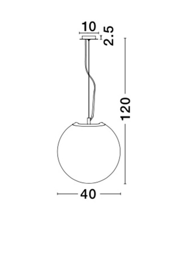Пендел „Гема“ - бял Пендел Frozen – бял/хром