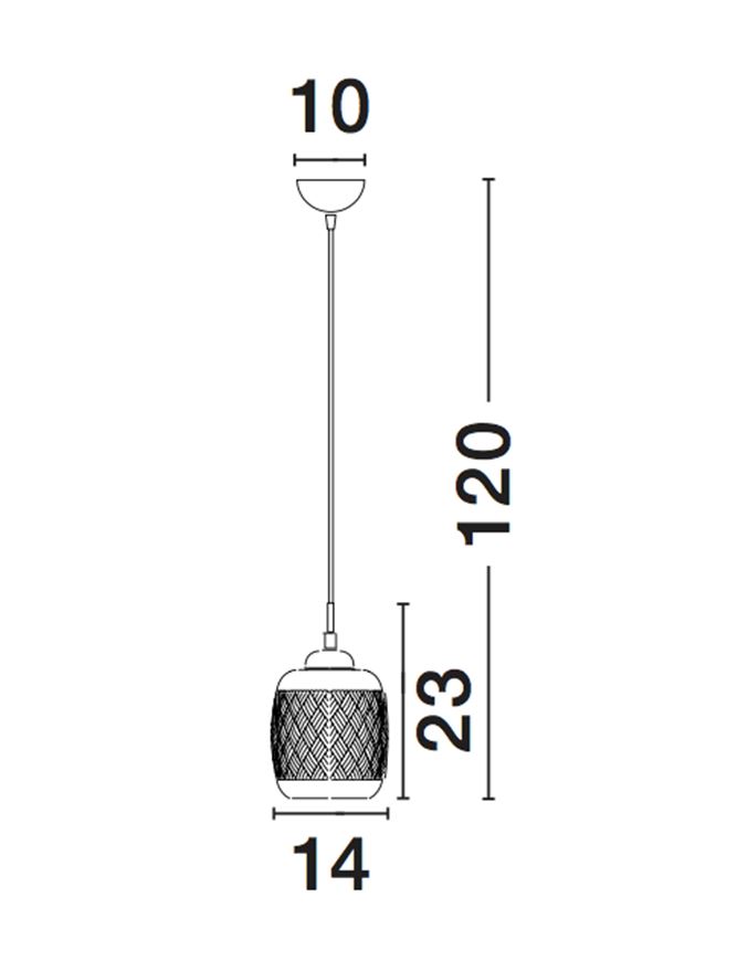 Пендел  Devon – кафяв/прозрачен