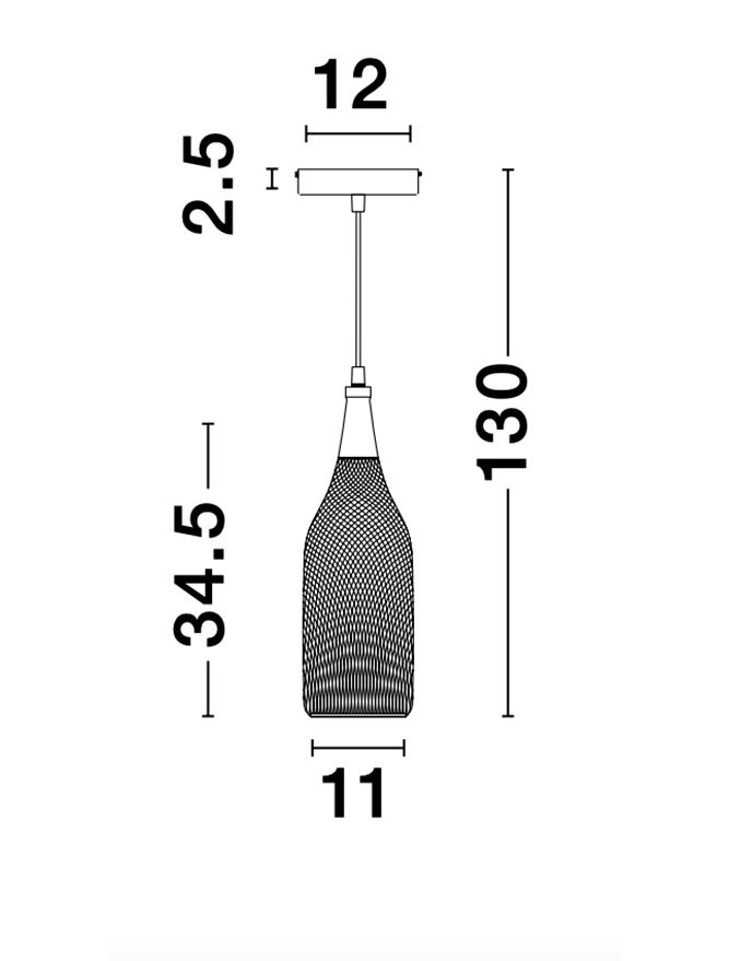 Пендел NEVA – черен/прозрачен