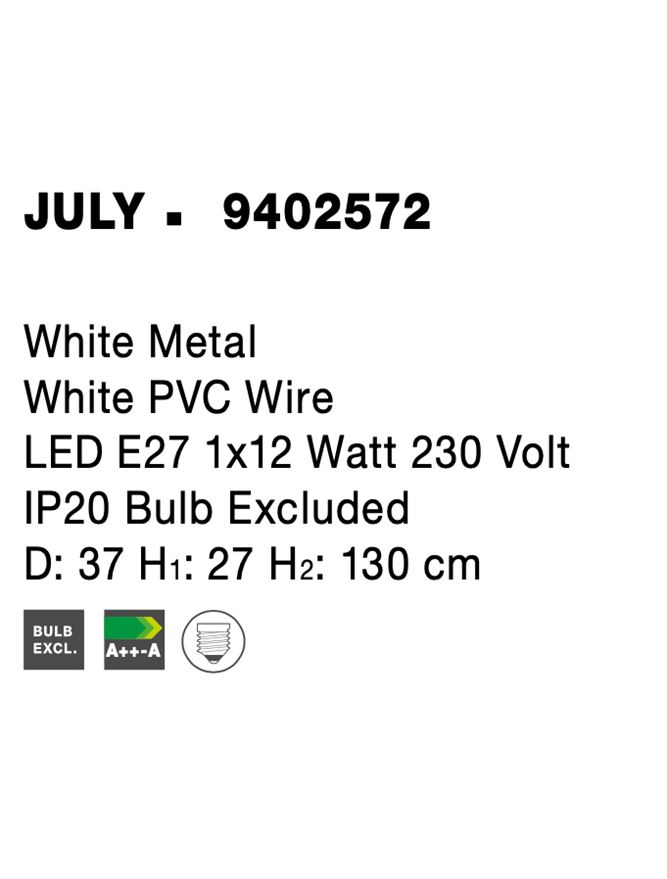 Пендел JULY – бял/