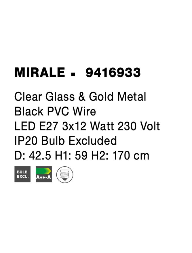 Полилей Mirale – прозрачен/злато