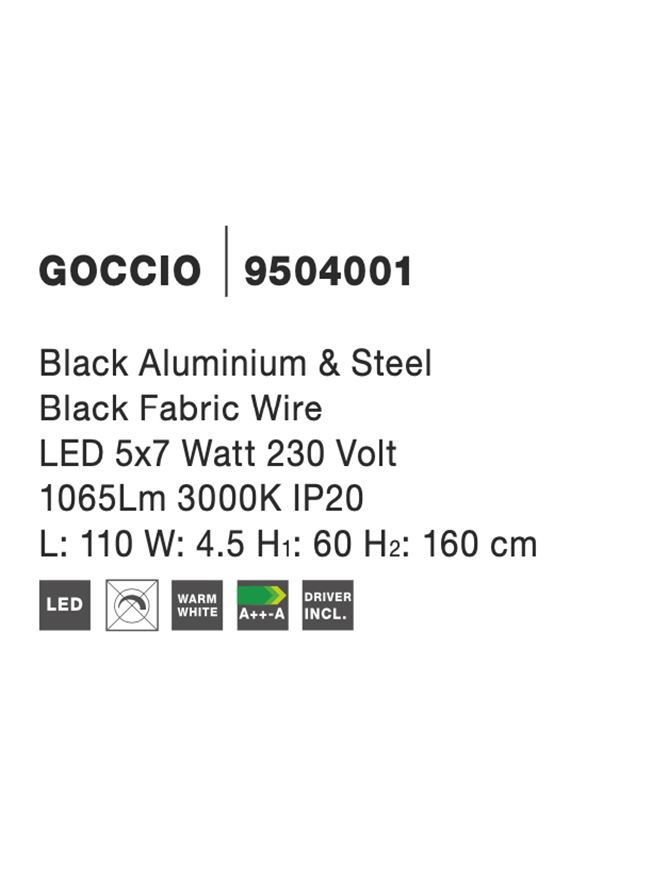 Полилей Goccio – черен/