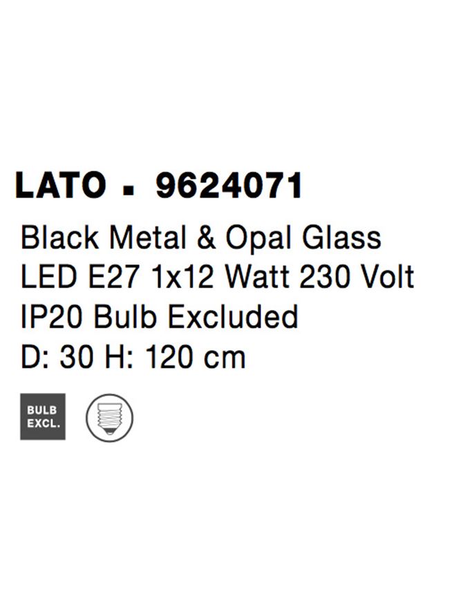 Пендел LATO – черен/бял