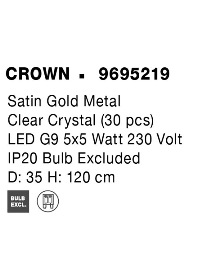 Полилей CROWN – злато/прозрачен