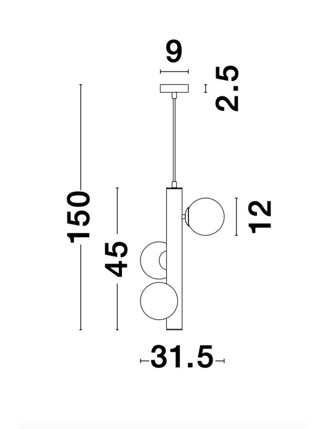 Полилей Jaklin – злато/бял