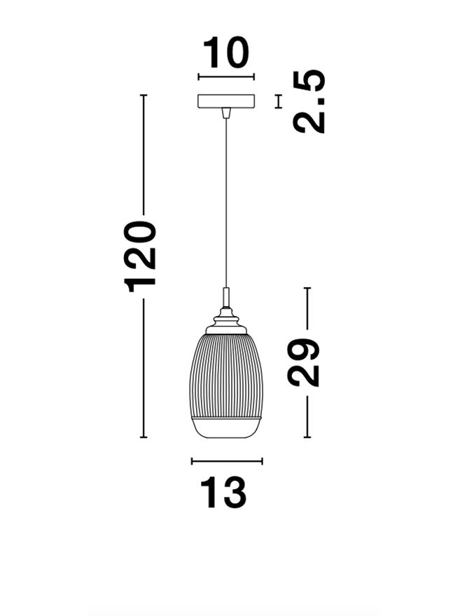 Пендел MOND – злато/прозрачен