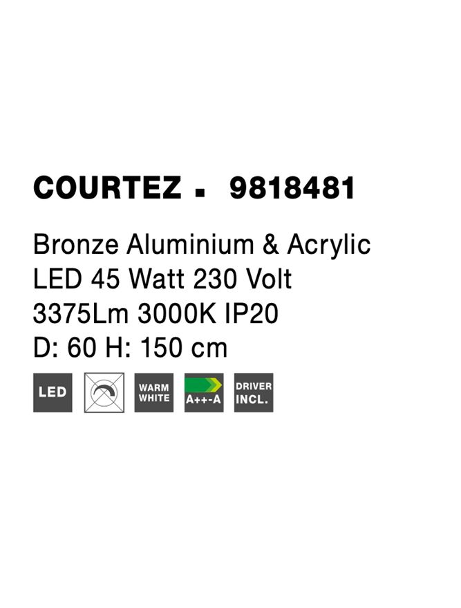 Полилей Courtez – злато/бял