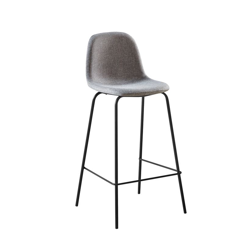 Бар стол Селина средна височина 67 см - цвят сив
