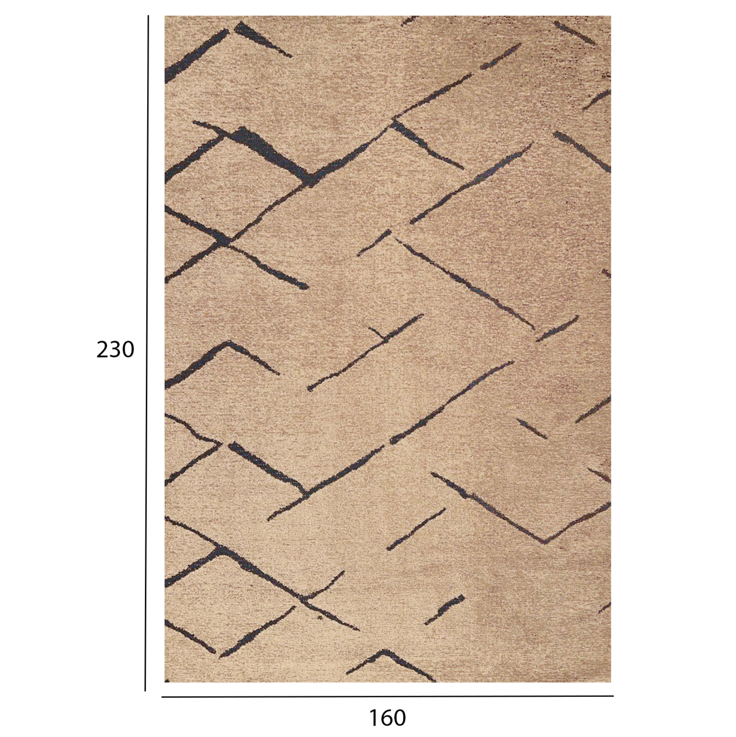 160х230 – цвят кафяв-черен