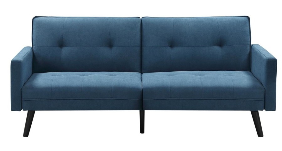 ЪГЛОВ разтегателен диван с ъглова функция - син