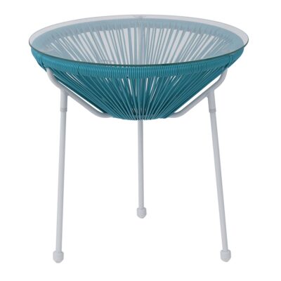 Маса цвят син-бял