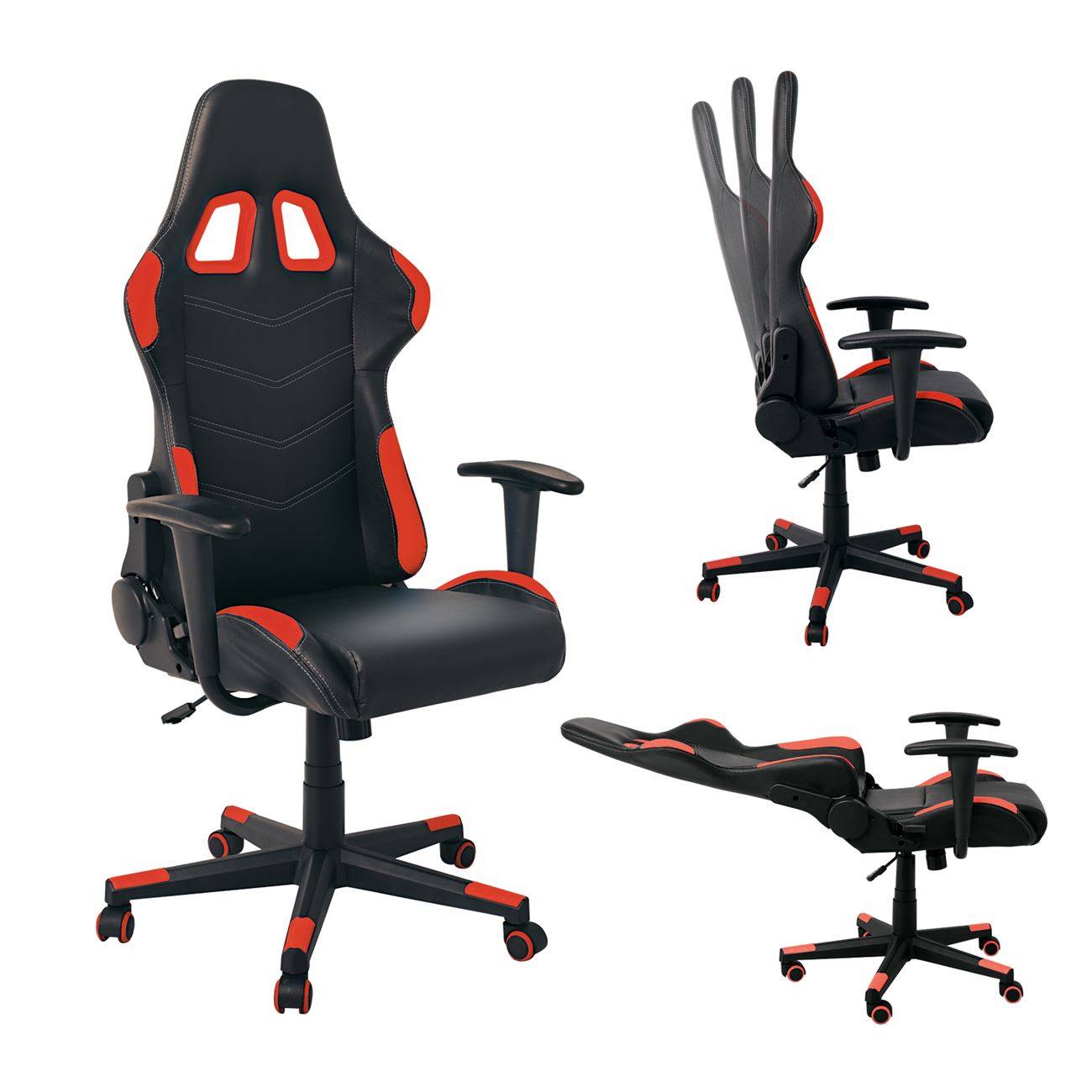 черен с червени елементи