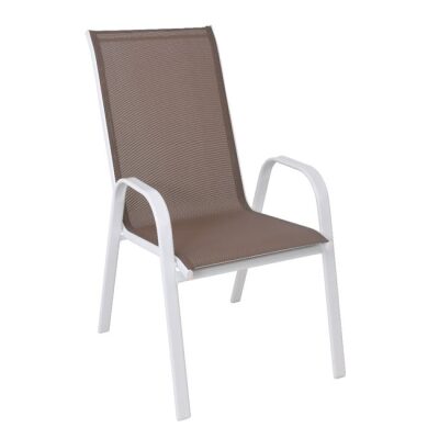 Кресло цвят капучино-бяло