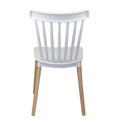 Стол цвят бял-натурал
