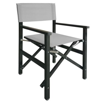 Алуминиев режисьорски стол в черно-бял цвят