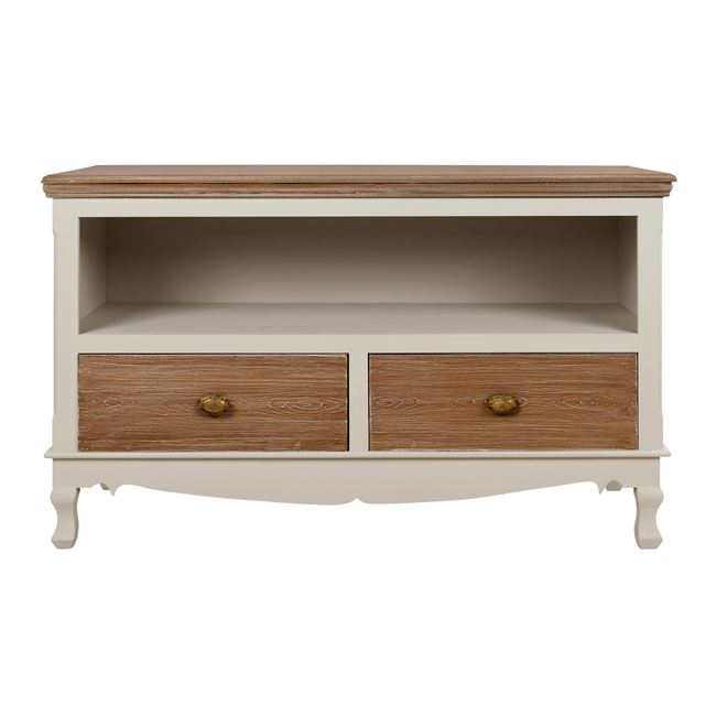 ТВ шкаф цвят крем-бяла платина