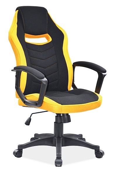 Геймърски стол - черен/жълт
